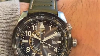 ساعت مردانه سیتیزن BJ7138-04E با بند چرم سبز