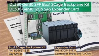 HPE DL38X G10 SFF Box1 2Cage Backplane Kit