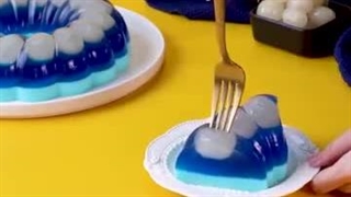 ژله بلوبری و ژله میوه ای