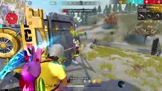 گیم پلی 1v4 سولو اسکواد فری فایر