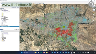 نقشه بافت های فرسوده تهران در گوگل ارث