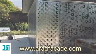 نمای فلزی طرح دار دکوراتیو - شرکت نمای آراد