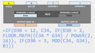 مراحل ساخت یک پردازنده 16 بیتی در اکسل