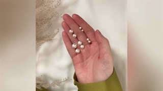 گوشواره میخی مروارید اصل برند الماسین آذر