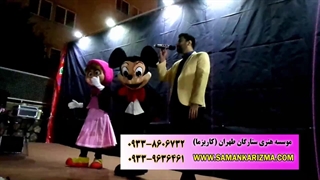 عروسک تن پوش به همراه عروسک گردان خانم و آقا