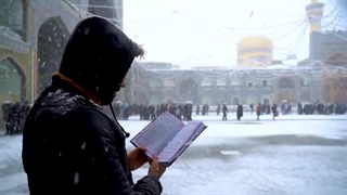 برف بسیار زیبا در حرم مطهر رضوی در سیزدهمین روز از بهمن ماه 1402