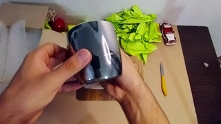 آنباکس ماگ پارادیزو سرامیکی آبکاری شده با کروم - درب دار