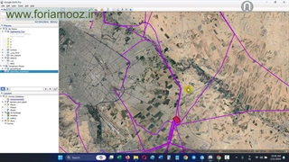 Google Earth خطوط انتقال نیرو برق اطراف شهر مشهد