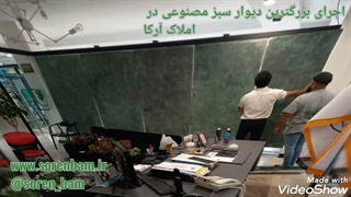 اجرای بزرگترین دیوار سبز