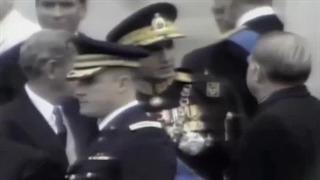 مراسم خاکسپاری پرزیدنت آیزنهاور با حضور محمدرضا شاه پهلوی ژنرال دوگل پرزیدنت نیکسون و سران کشورها