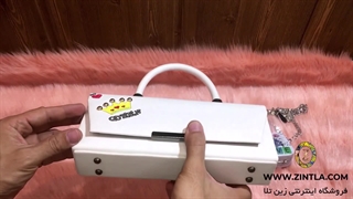 فیلم کیف دوشی زنانه چرم مدل مروارید