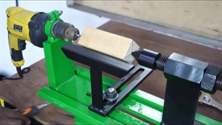 ساخت دستگاه خراطی با دریل و ضایعات کارگاه