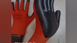 دستکش ایمنی کف مواد شیاری نیتریل مدل نفیس 311