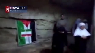 پرچم جمهوری اسلامی ایران بر دیوار مسجدالاقصی - فلسطین اشغالی - طوفان الاقصی