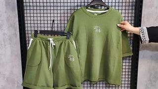 ست تیشرت و شورتک زنانه بیسکویتی