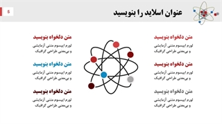 قالب پاورپوینت آماده با موضوع اتم