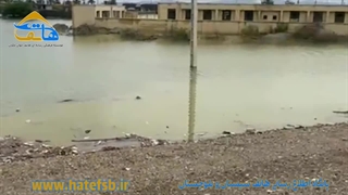 وضعیت مدرسه روستای سندسر کاروان پس از سیل