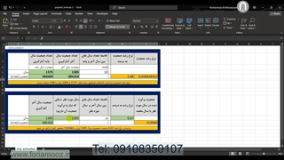 اکسل آماده نرخ جمعیت