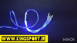 کابل شارژ همه کاره چراغدار رنگبندی