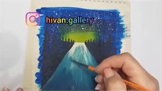 آموزش نقاشی شب و جاده