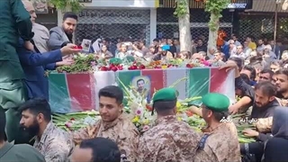 مراسم تشییع پاسدار شهید علی کبودوندی در نظر آباد