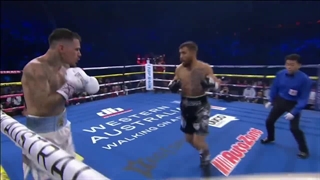 لحظاتی از مسابقه بوکس واسیل لوماچنکو و جورج کامبوسوس