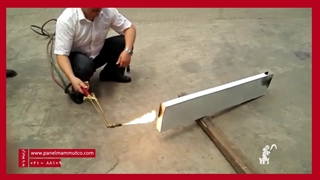 تست حریق ساندویچ پانل