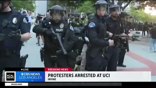 معترضان به جنگ غزه در دانشگاه UCI دستگیر شدند !!