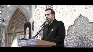 لحظه اعلام خبر شهادت آیت الله شهید دکتر ابراهیم رئیسی در حرم امام رضا(ع)