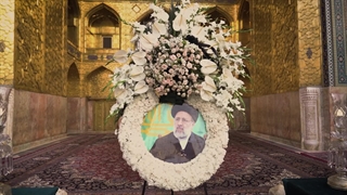 آیین خطبه خوانی نخستین روز خاکسپاری شهید جمهور توسط خدام حرم مطهر رضوی