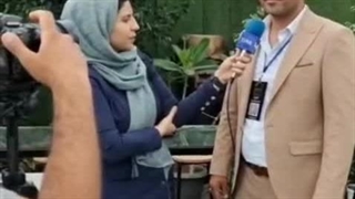 مصاحبه صدا و سیما با صالح پاینده در نمایشگاه گل و گیاه محلات