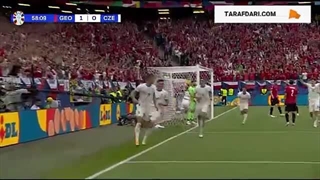 گل پاتریک شیک به گرجستان (گرجستان 1-1 جمهوری چک)