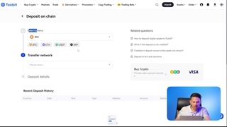 واریز پول در صرافی توبیت