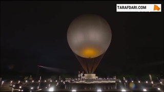 لحظه روشن شدن مشعل المپیک 2024 پاریس